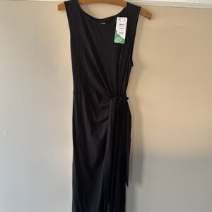 LIKE NEW Lands' End Women's Black Tie Waist Maxi Dress